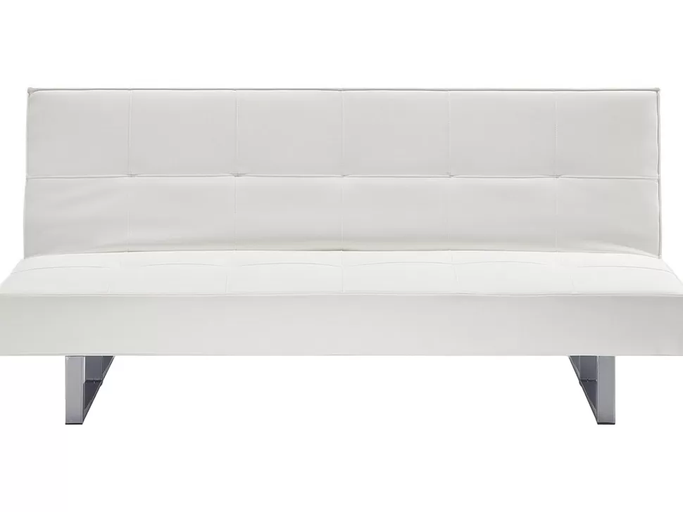 Sofas>Beliani Faux Leather Sofa Bed White Derby