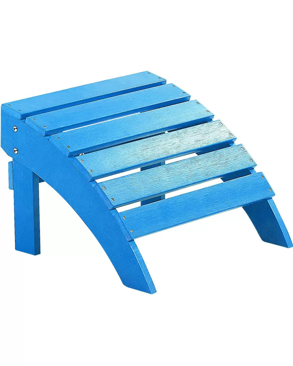 Cheap Beliani Fushocker Kunstholz Blau Adirondack