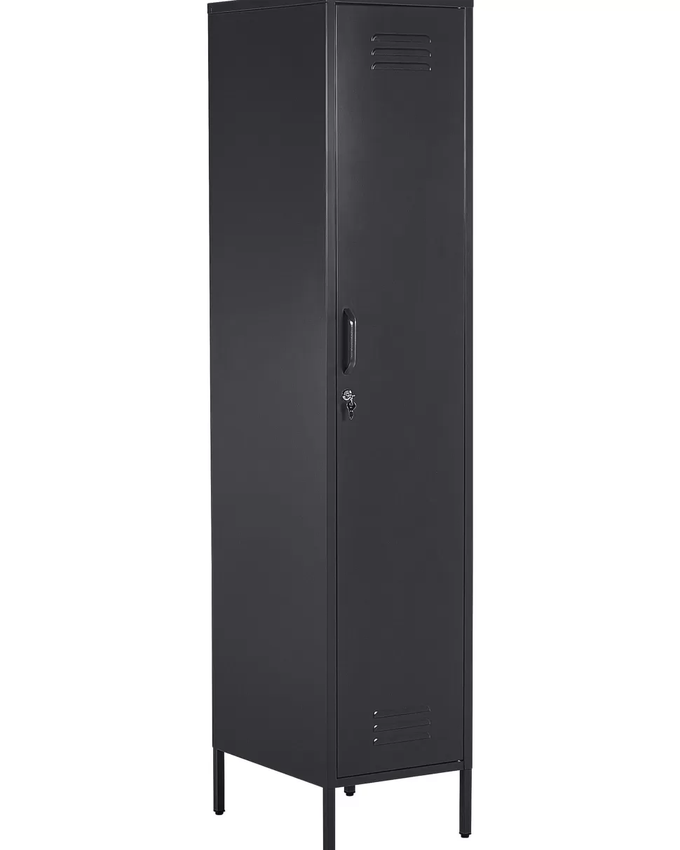 New Beliani Garderobenschrank Schwarz Frome