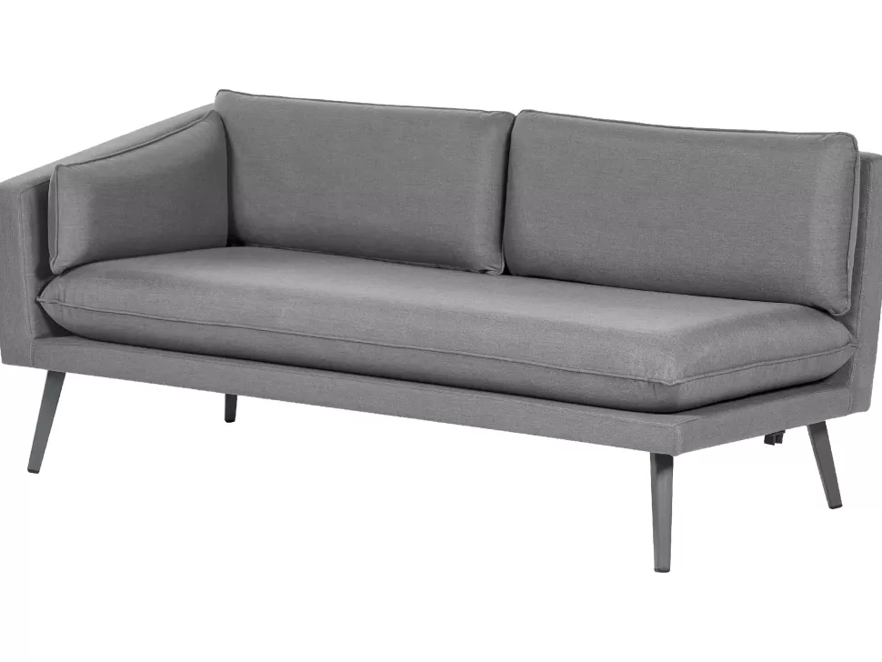 Gartenmöbel>Beliani Garten Ecksofa Grau 3-Sitzer Rechte Seite Modular Loretello