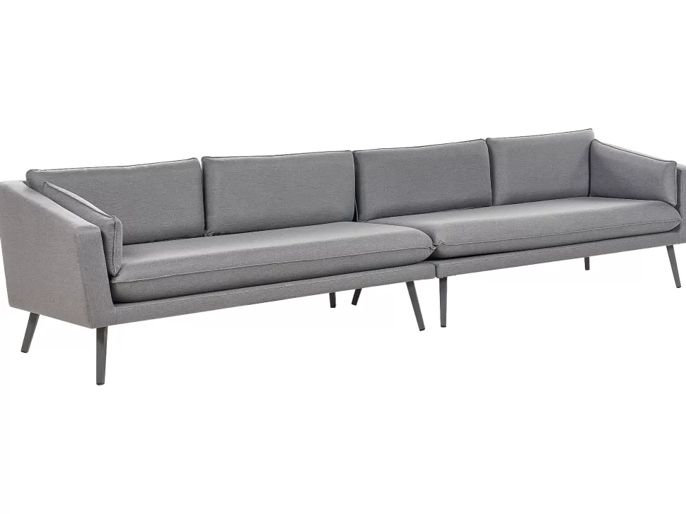 Gartenmöbel>Beliani Garten Ecksofa Grau 4-Sitzer Modular Loretello