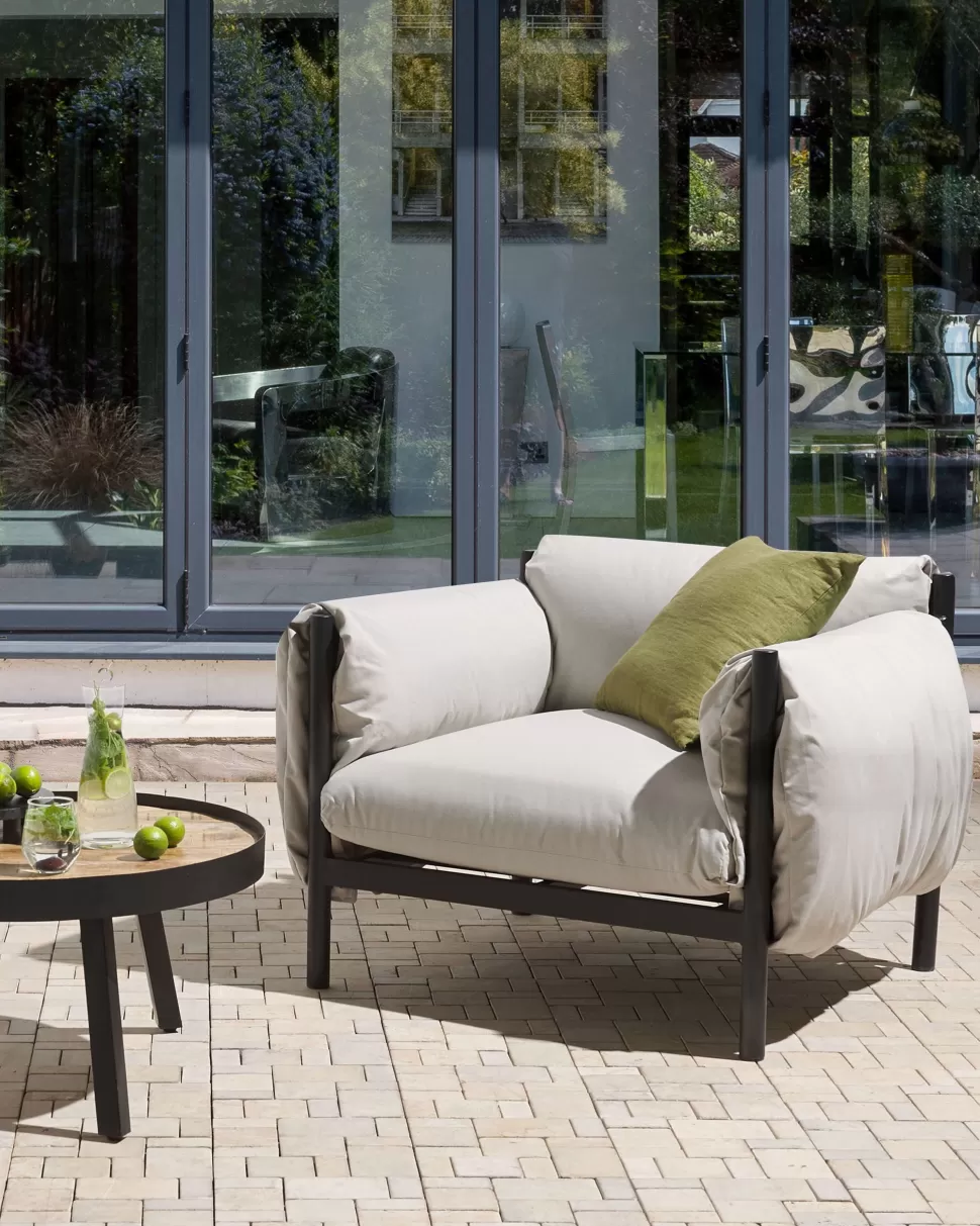 Fashion Beliani Gartensessel Aluminium Hellgrau / Schwarz Esperia