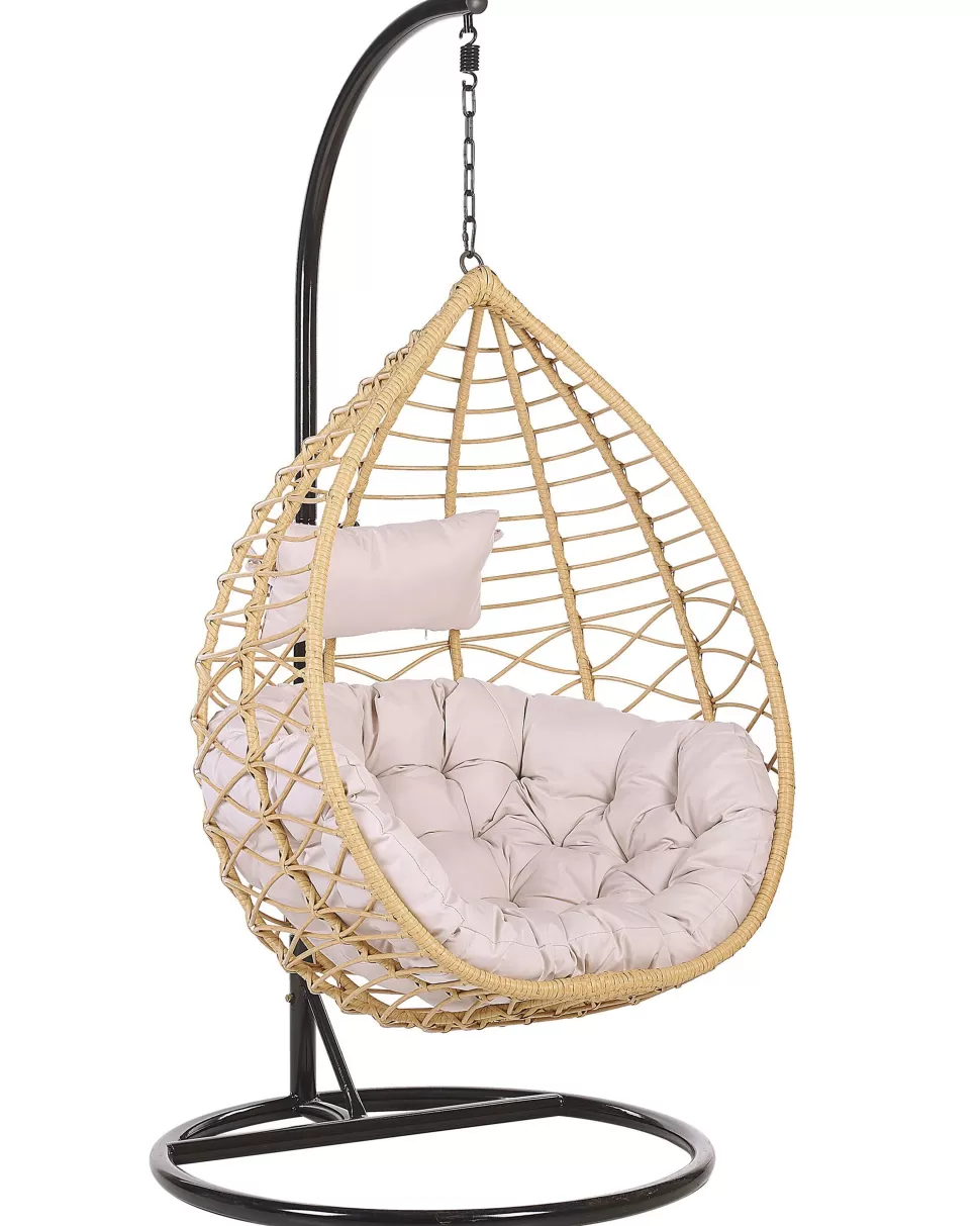 Clearance Beliani Hangesessel Mit Gestell O 97 Cm Rattan Naturlich Arsita