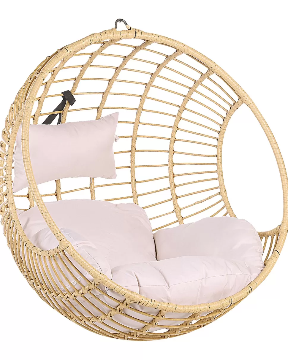 Sale Beliani Hangesessel Rattan Naturlich O 99 Cm Aspio