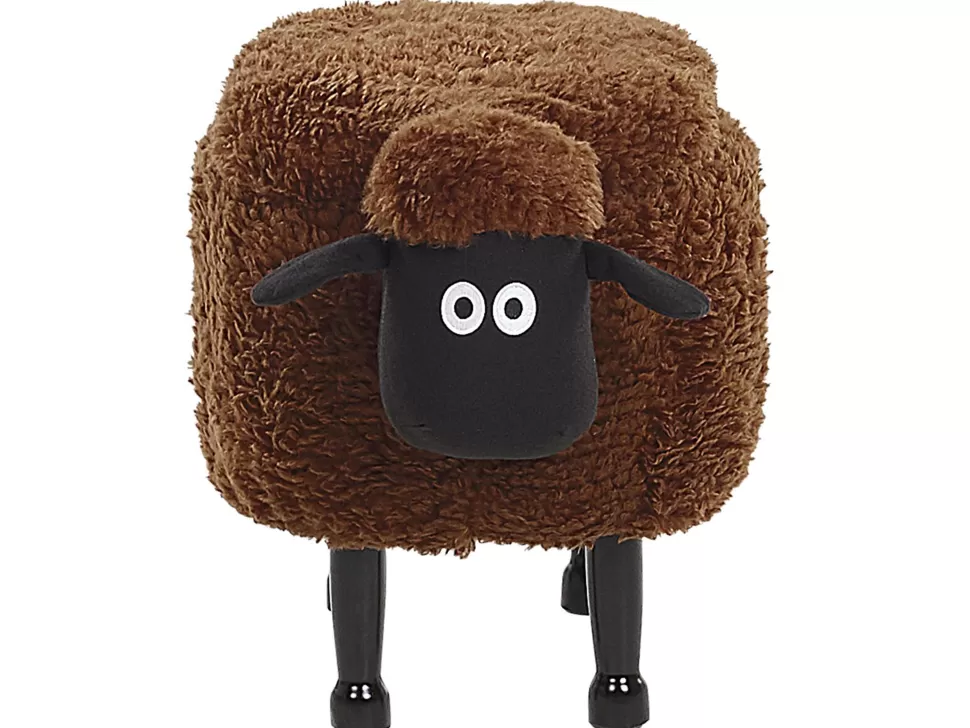 Best Beliani Hocker Felloptik Mit Stauraum Braun Sheep