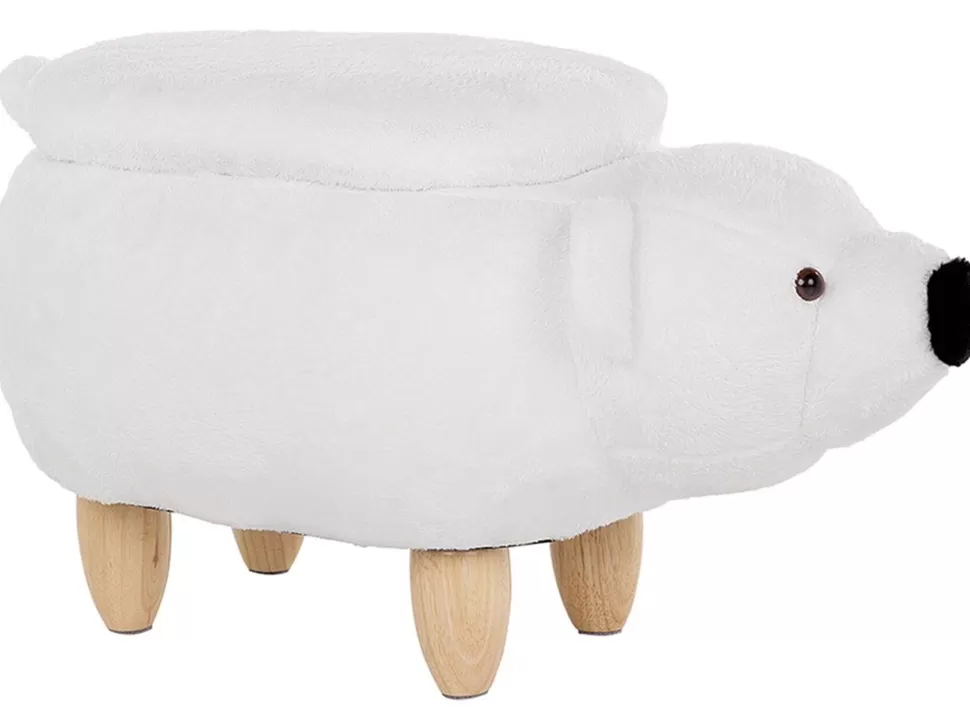 Cheap Beliani Hocker Polsterbezug Mit Stauraum Weis Bear