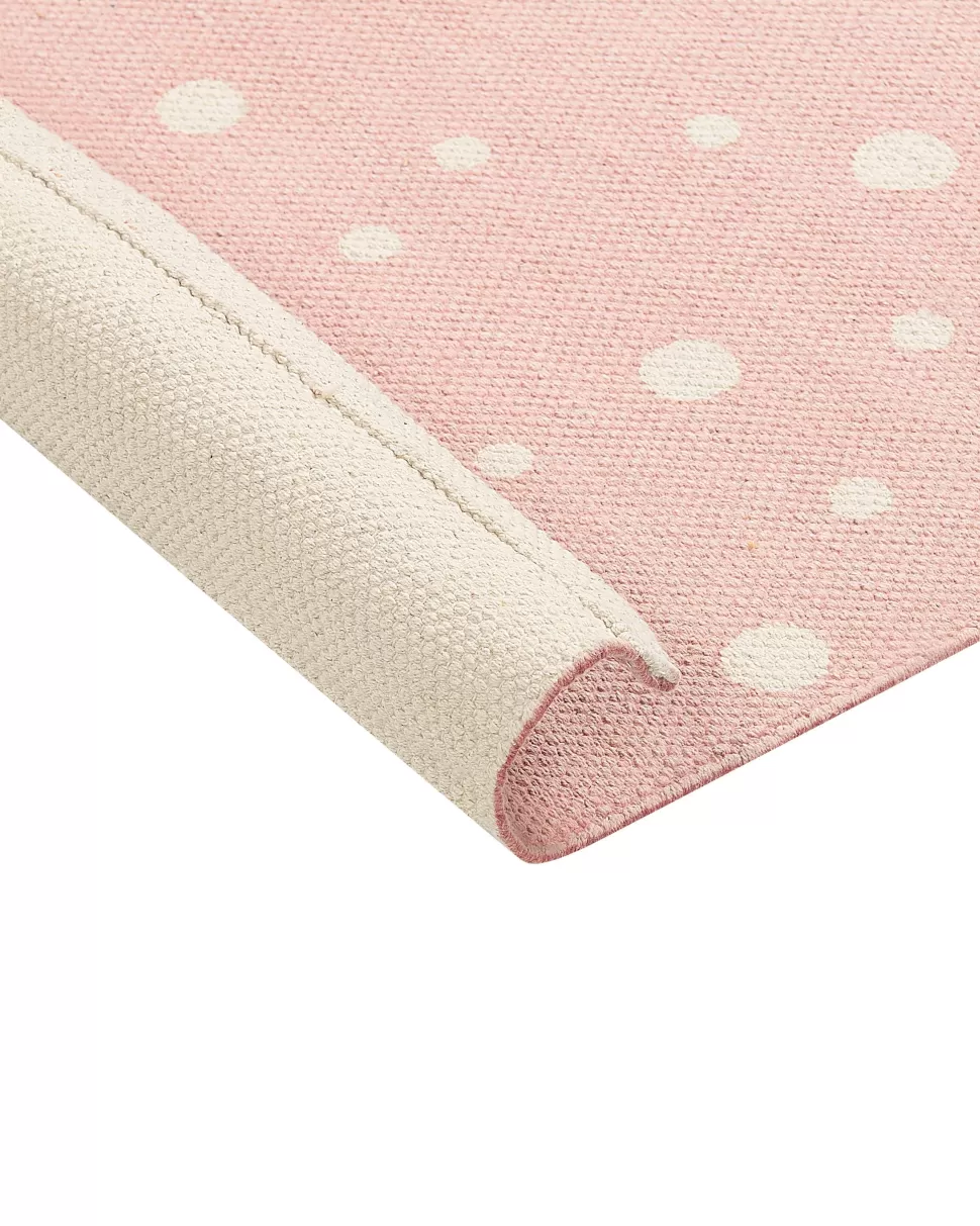 Fashion Beliani Kinderteppich Baumwolle Rosa 80 X 150 Cm Pinguin-Muster Pengkol