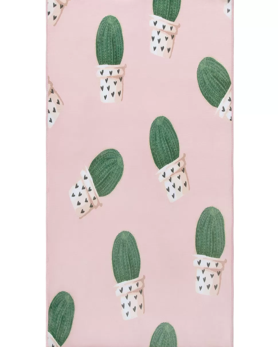 Flash Sale Beliani Kinderteppich Rosa 80 X 150 Cm Kaktus-Muster Kurzflor Eldivan