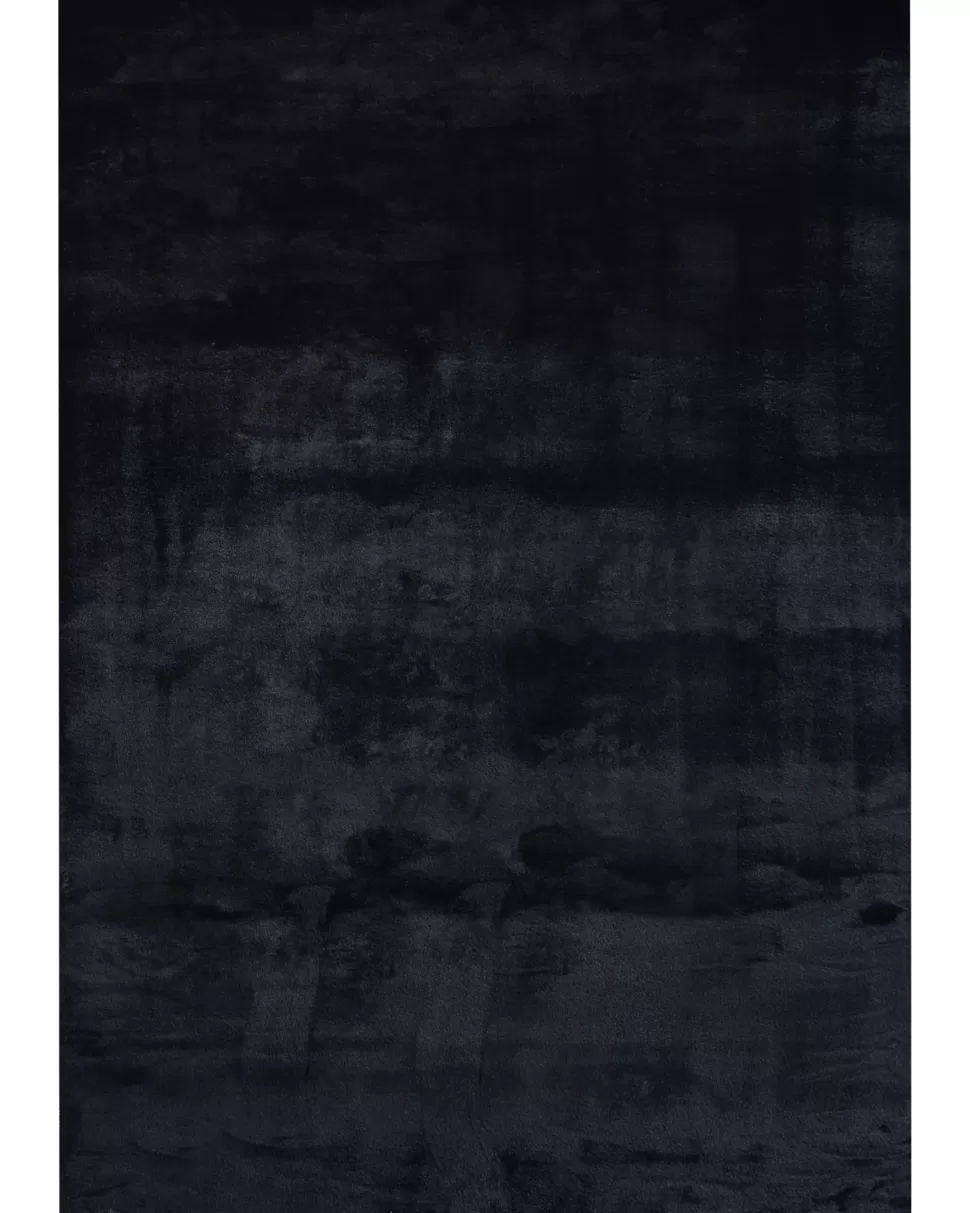 Teppiche>Beliani Kunstfellteppich Kaninchen Schwarz 160 X 230 Cm Mirpur