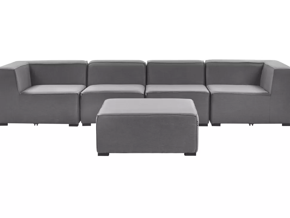 Gartenmöbel>Beliani Lounge Set Grau 4-Sitzer Modular Arezzo