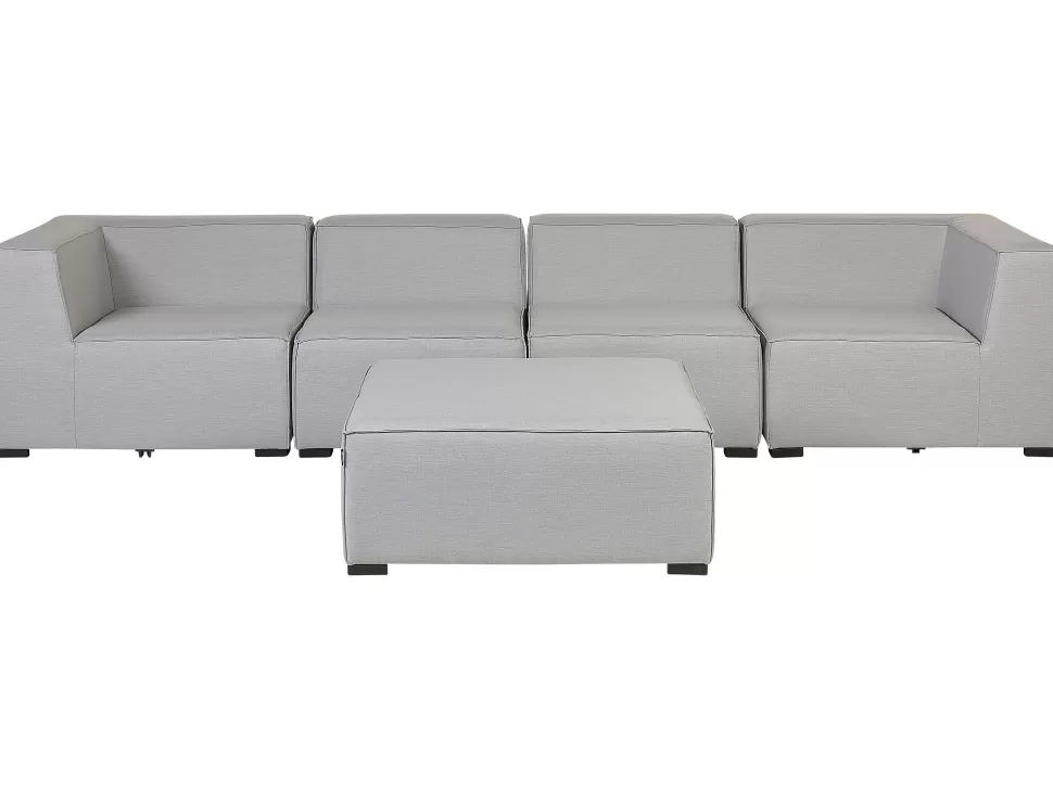 Gartenmöbel>Beliani Lounge Set Hellgrau 4-Sitzer Modular Arezzo