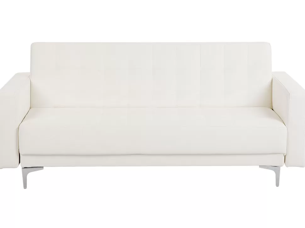 Sofas>Beliani Modular Faux Leather Living Room Set White Aberdeen