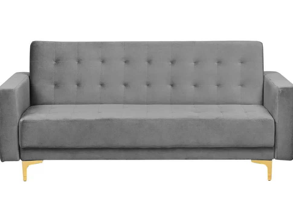 Sofas>Beliani Modular Velvet Living Room Set Grey Aberdeen