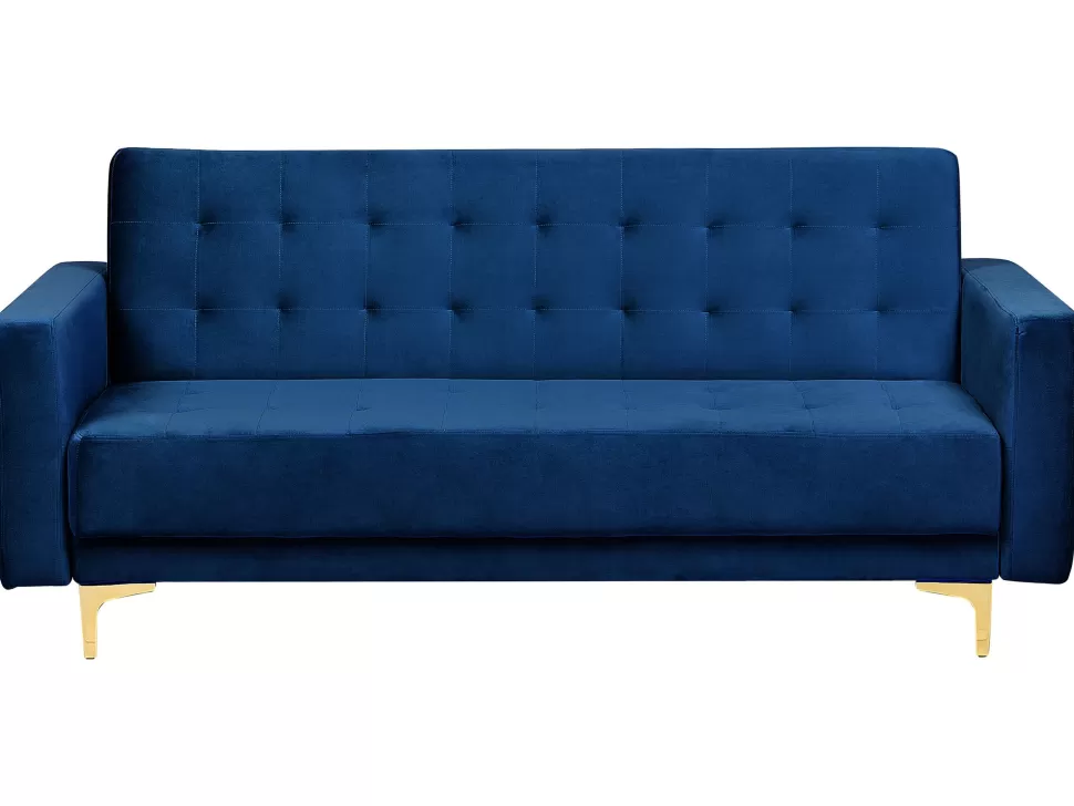 Sofas>Beliani Modular Velvet Living Room Set Navy Blue Aberdeen