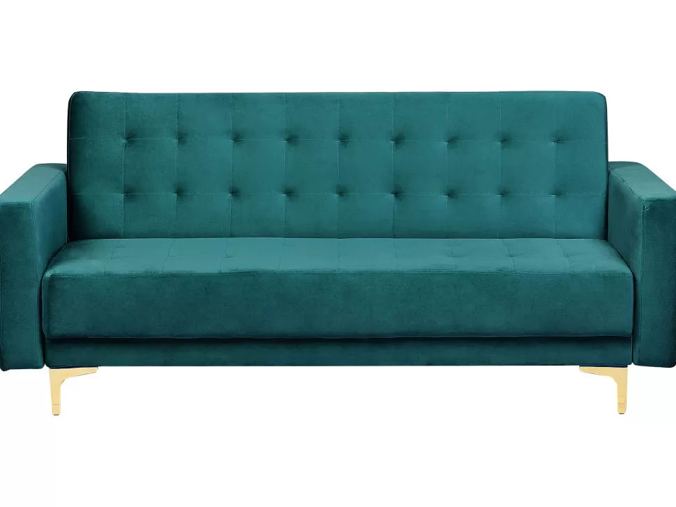 Sofas>Beliani Modular Velvet Living Room Set Teal Aberdeen