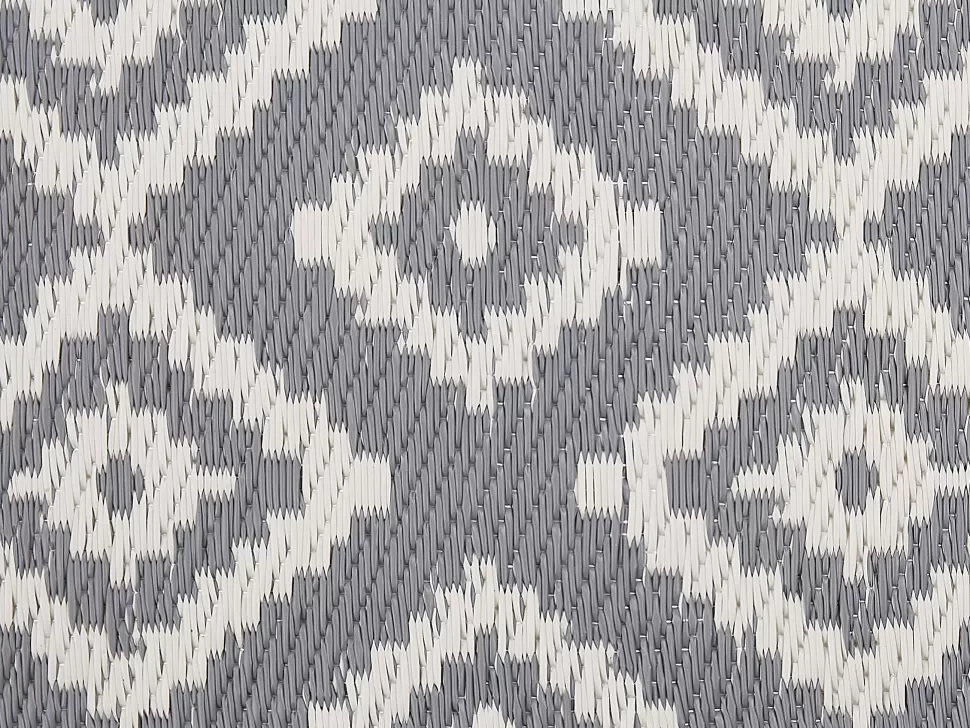 Flash Sale Beliani Outdoor Teppich Grau 120 X 180 Cm Geometrisches Muster Dhule