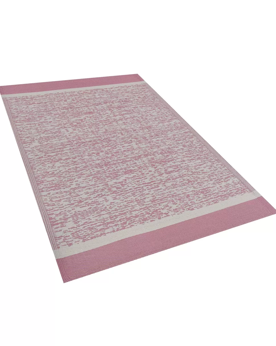 Flash Sale Beliani Outdoor Teppich Rosa Meliert 120 X 180 Cm Ballari