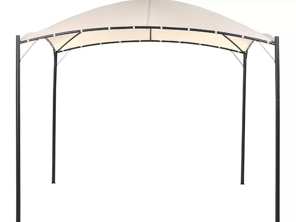 Discount Beliani Pergola Stahl Beige 305 X 305 Cm Vomero