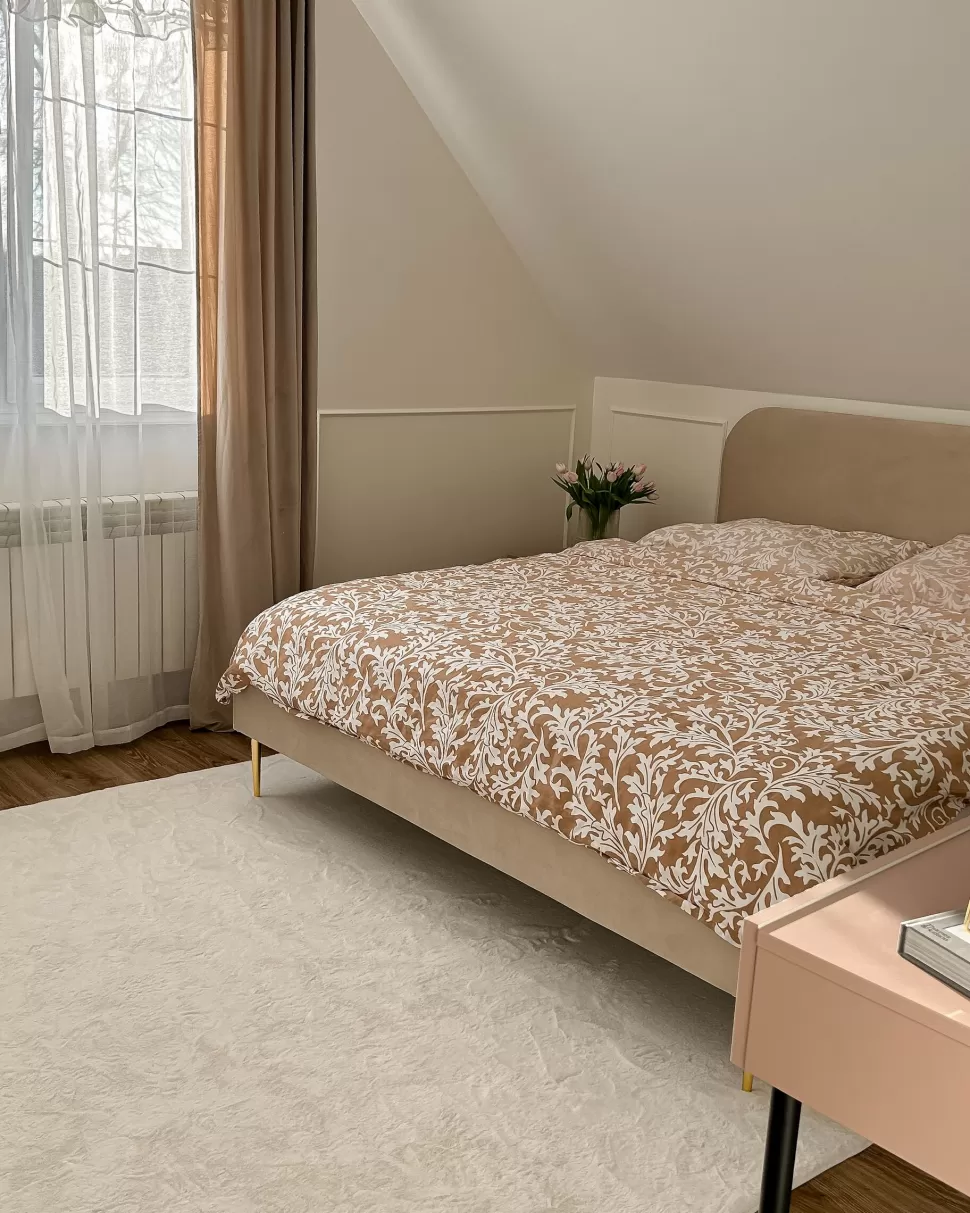 Online Beliani Polsterbett Samtstoff Beige 180 X 200 Cm Lattenrost Flayat