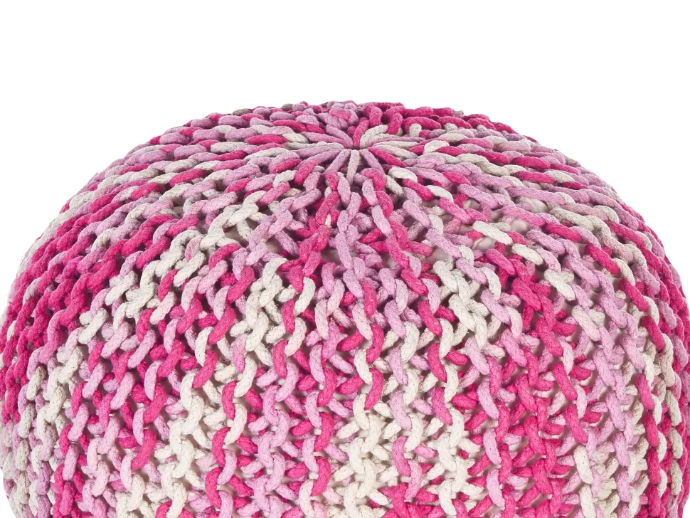 Kinder>Beliani Pouf Weis / Rosa 50 Cm Conrad