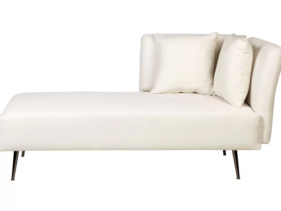 Best Sale Beliani Right Hand Fabric Chaise Lounge White Riom