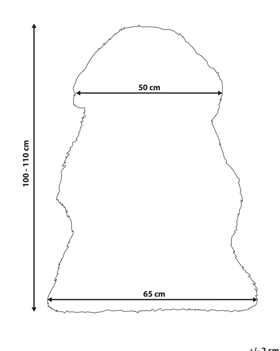 Store Beliani Schaffell Violett 100-110 Cm Uluru