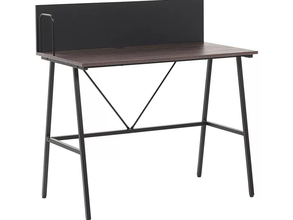 Kinder>Beliani Schreibtisch Dunkler Holzfarbton 100 X 50 Cm Hastings