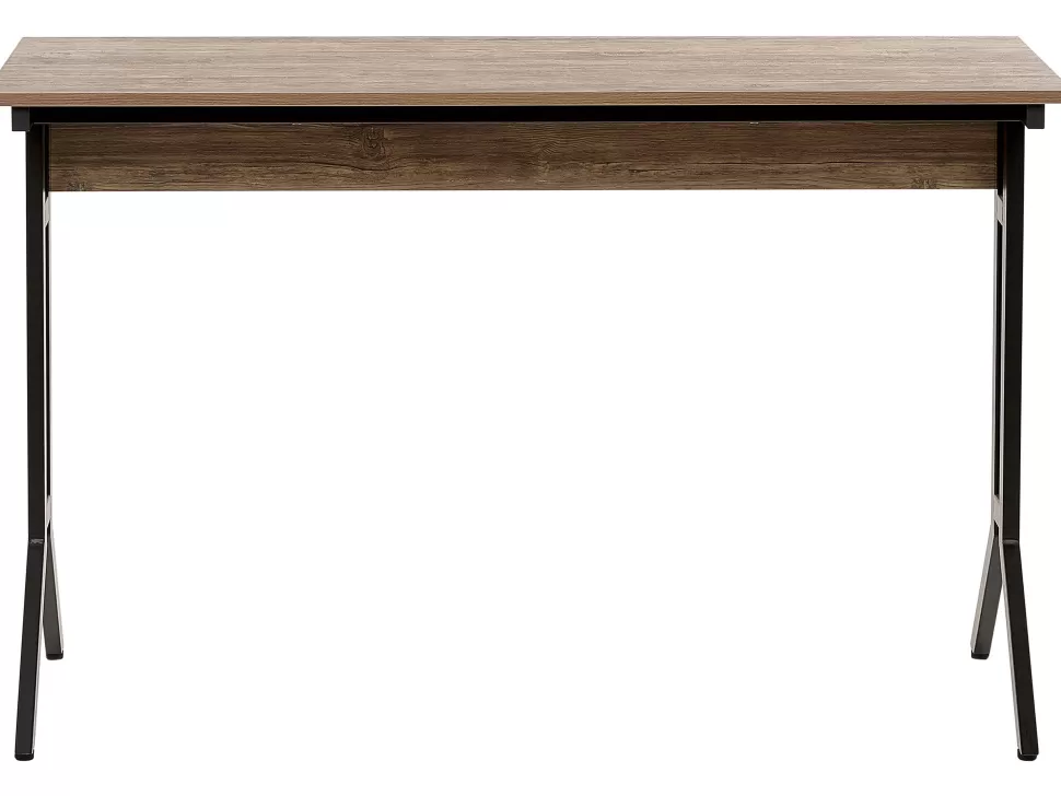 Online Beliani Schreibtisch Dunkler Holzfarbton 120 X 48 Cm Creek