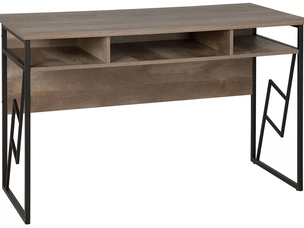 Sale Beliani Schreibtisch Dunkler Holzfarbton 120 X 60 Cm Forres