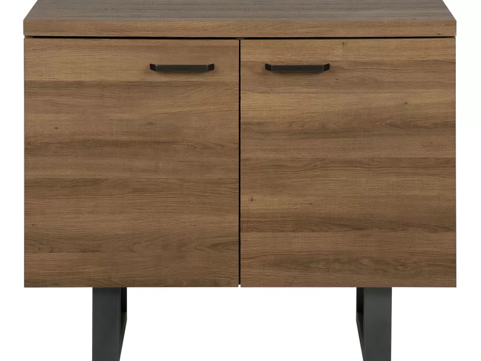 Hot Beliani Sideboard Dunkler Holzfarbton 2 Turen Timber