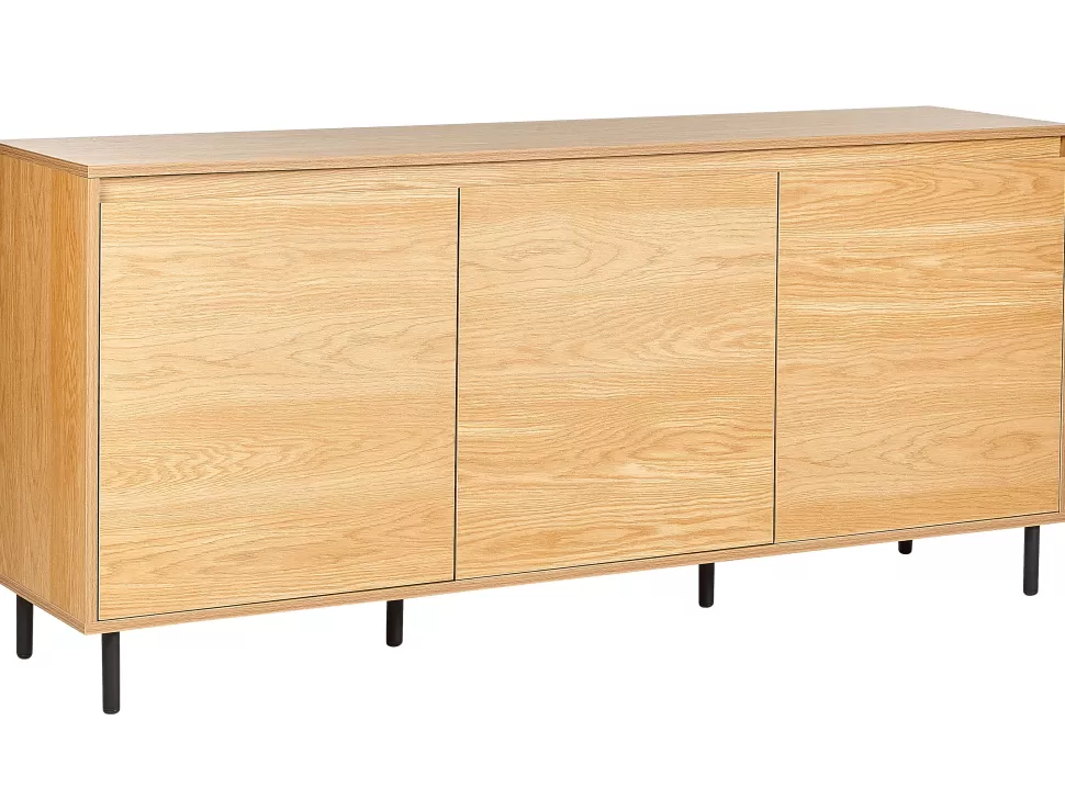 Aufbewahrung>Beliani Sideboard Helles Holz 3-Turig Nikea