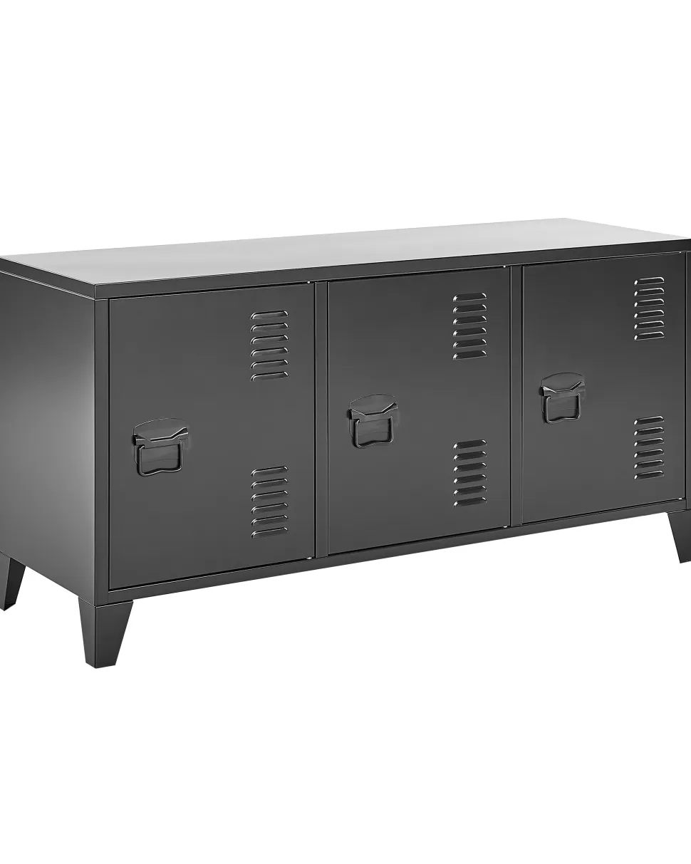 Aufbewahrung>Beliani Sideboard Metall Schwarz 3 Turen Cardiff