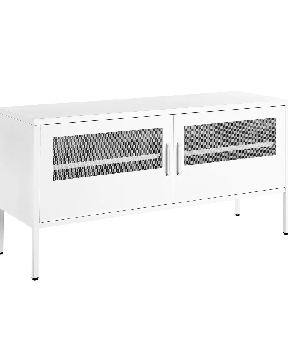 Fashion Beliani Sideboard Metall Weis 2 Turen Morley