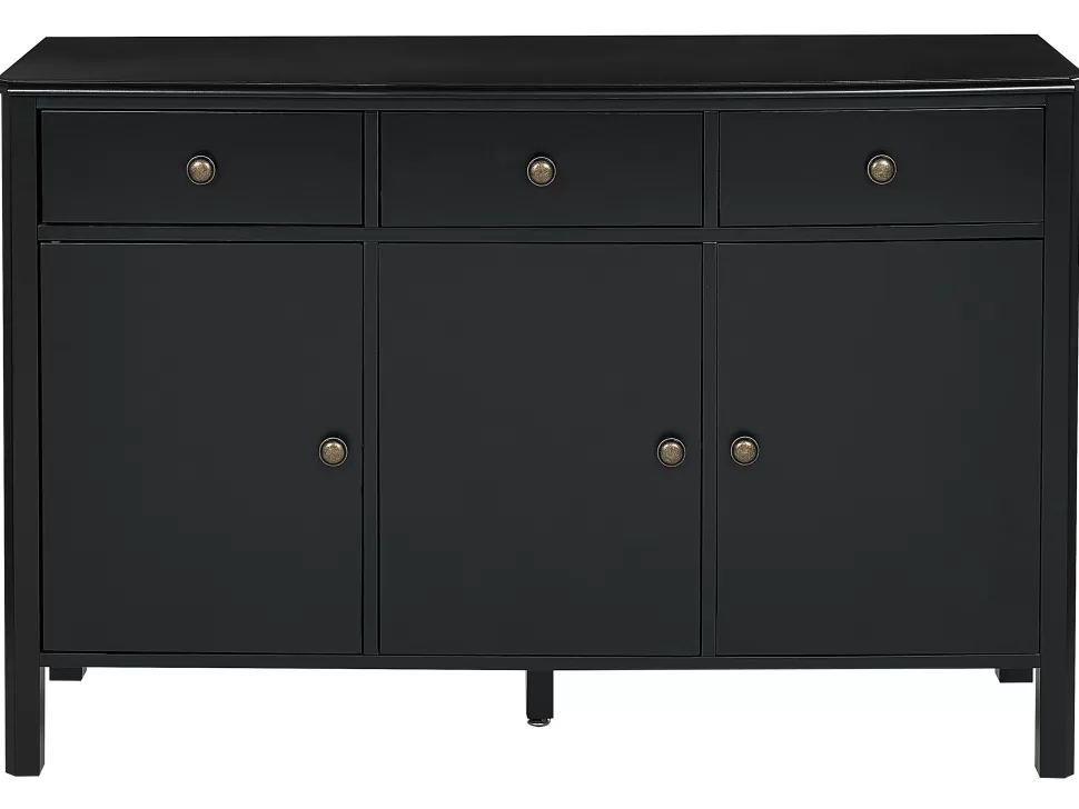 Aufbewahrung>Beliani Sideboard Schwarz / Gold 3 Schubladen 3 Turen Olate