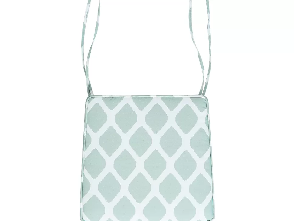 Fashion Beliani Sitzkissen Fur Stuhl Terni 2Er Set Dreiecke Mintgrunes Muster 37 X 34 X 5 Cm