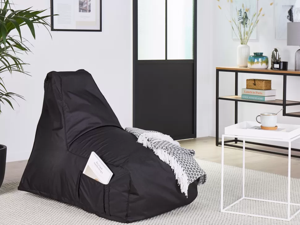 Store Beliani Sitzsack Schwarz Siesta