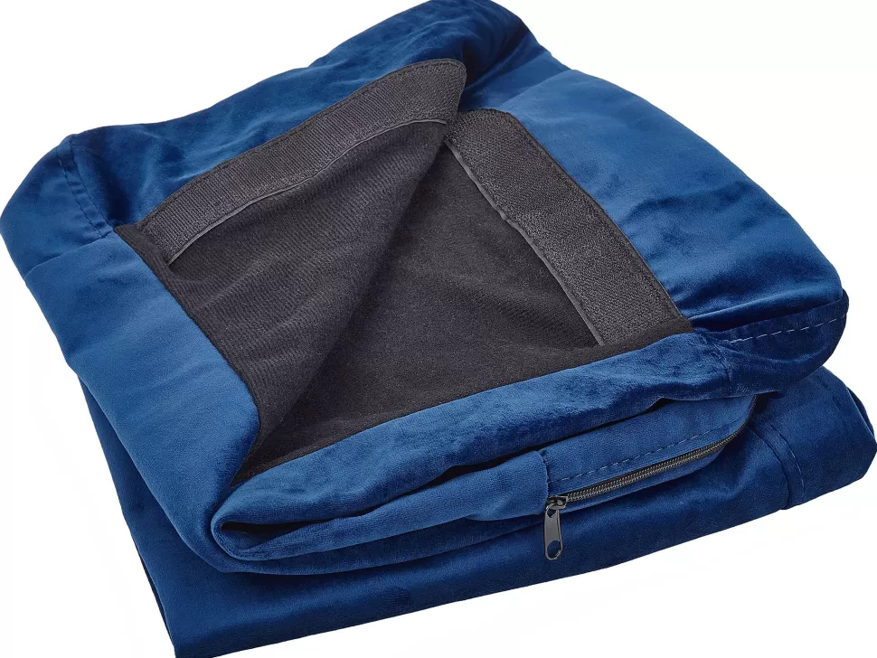 Heimtextilien>Beliani Sofabezug Fur 3-Sitzer Bernes Samtstoff Marineblau