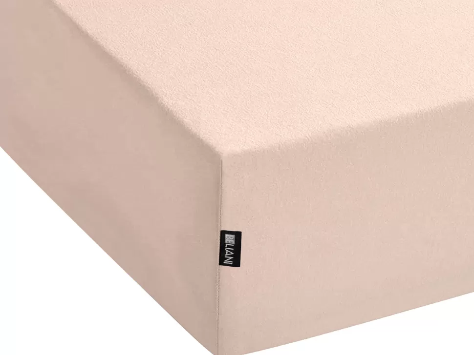 Heimtextilien>Beliani Spannbettlaken Beige Baumwolle 90 X 200 Cm Hofuf