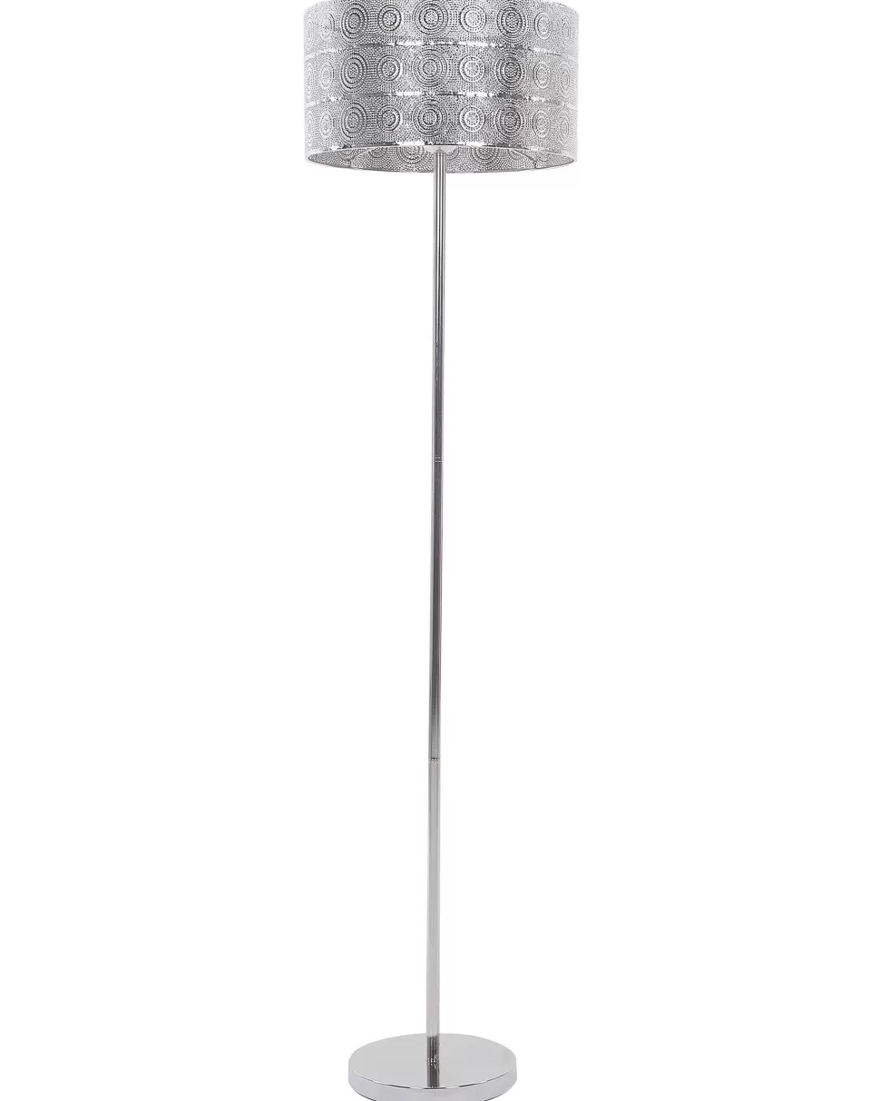 Sale Beliani Stehlampe Nickel 147 Cm Trommelform Nuon