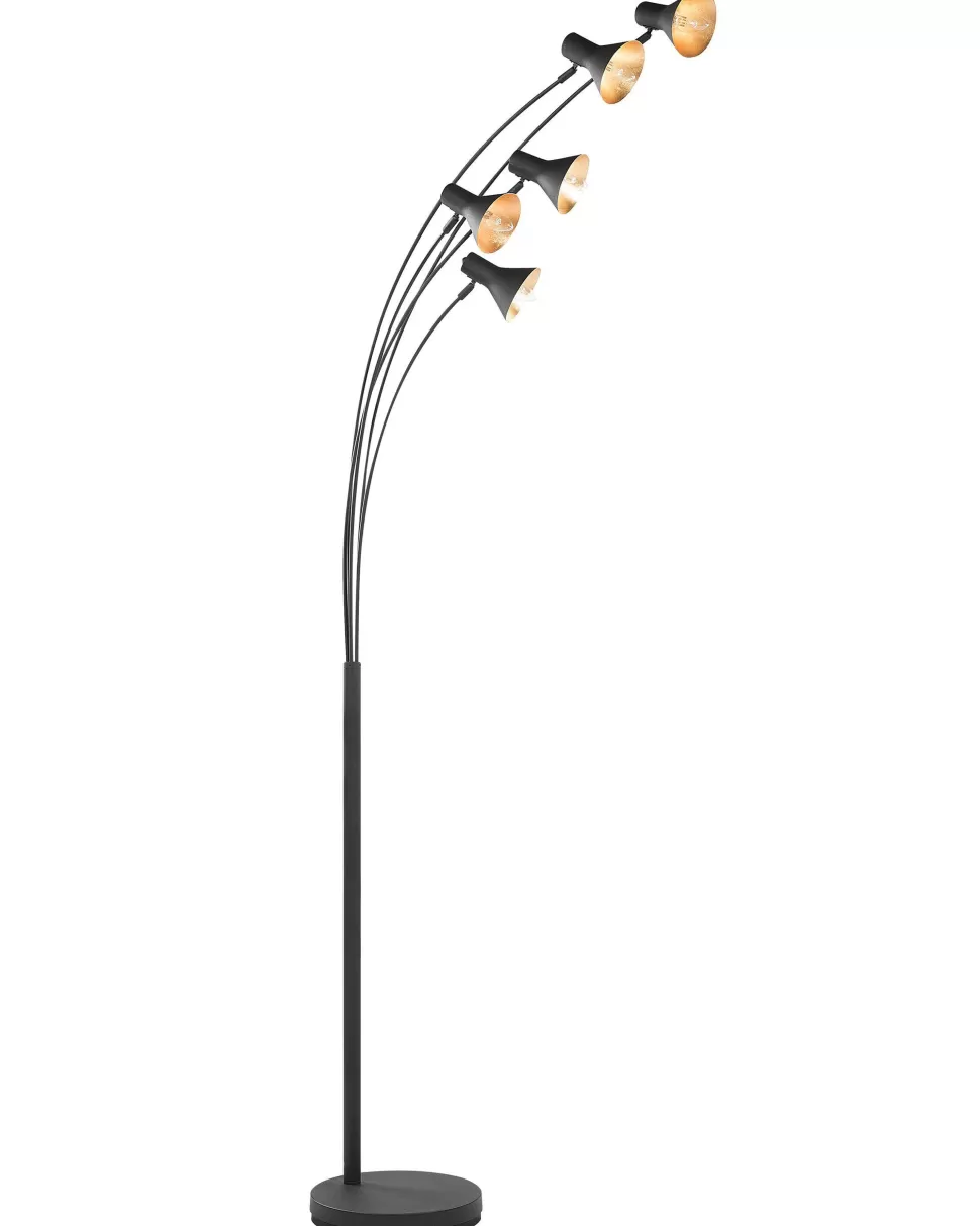 Flash Sale Beliani Stehlampe Schwarz 5-Flammig 205 Cm Kegelform Baraga