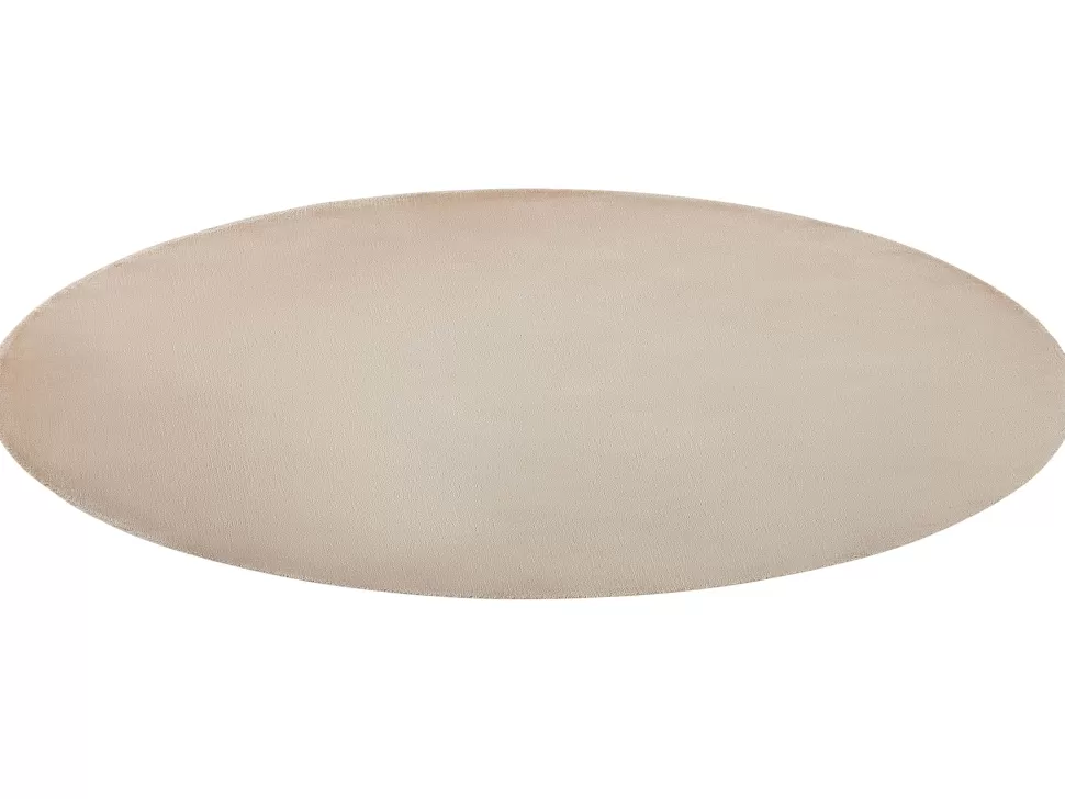 Teppiche>Beliani Teppich Beige 140 Cm Rund Kurzflor Gesi Ii