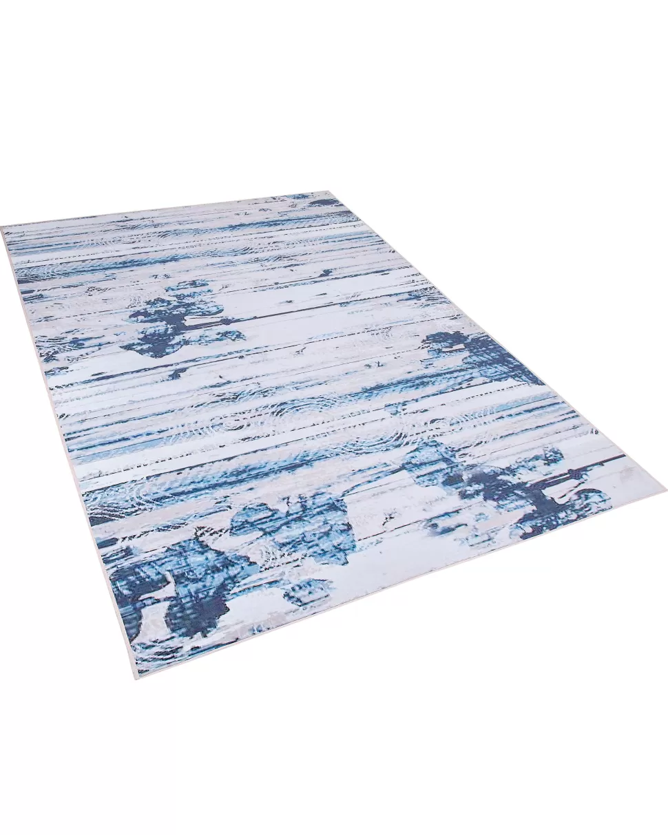 Best Beliani Teppich Blau 160 X 230 Cm Kurzflor Burdur