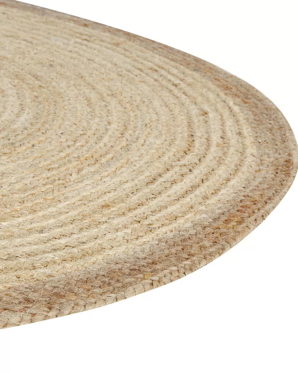 Shop Beliani Teppich Jute Hellbeige 120 Cm Kurzflor Menemen