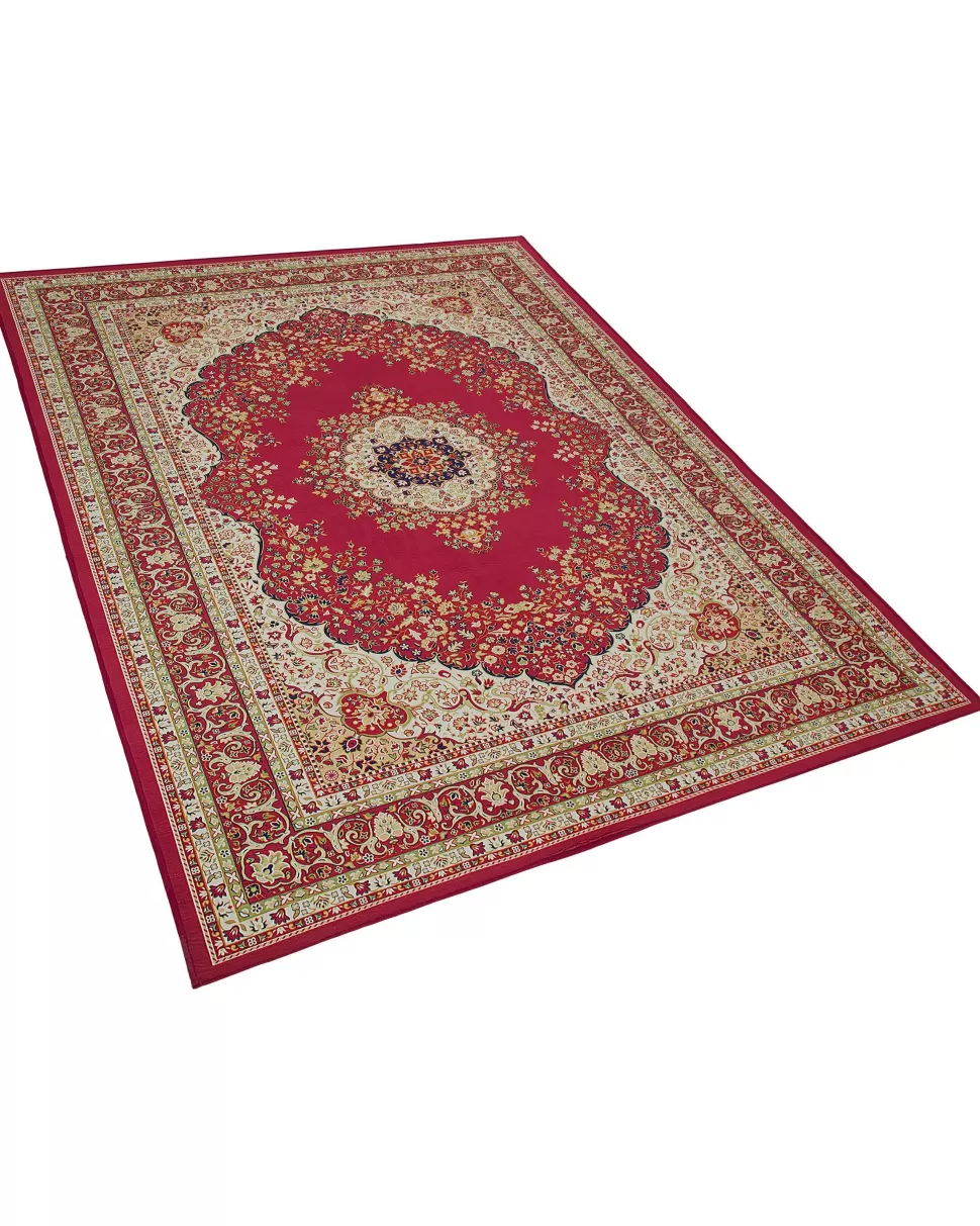 Outlet Beliani Teppich Rot 160 X 230 Cm Kurzflor Karaman