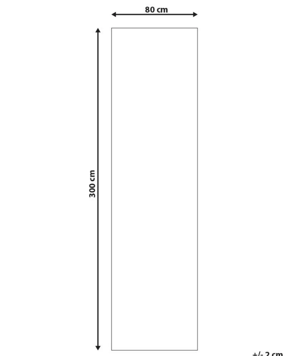 Discount Beliani Teppich Schwarz / Weis 80 X 300 Cm Geometrisches Muster Kurzflor Karungal