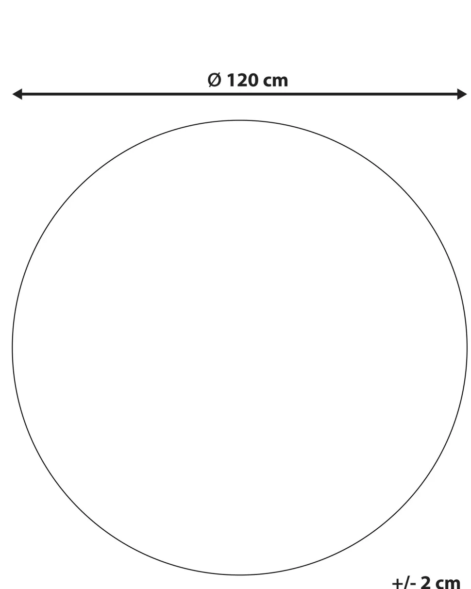 Teppiche>Beliani Teppich Schwarz/Creme Baumwolle O 120 Cm Mandala-Muster Hizan