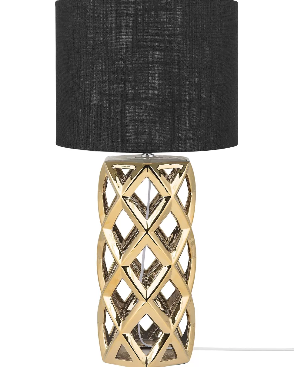 Hot Beliani Tischlampe Gold 71 Cm Geometrisch Selja