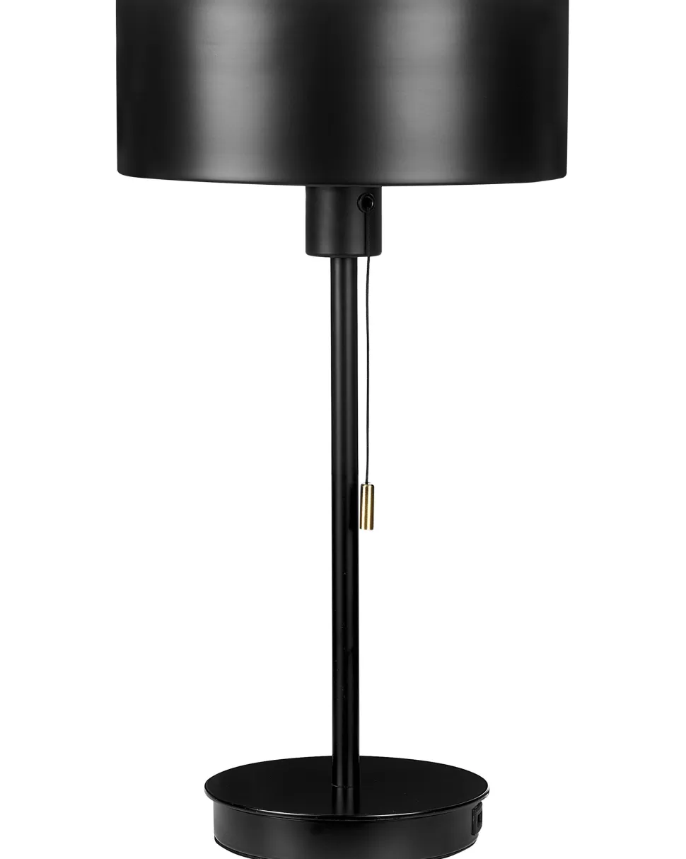 Online Beliani Tischlampe Metall Mit Usb-Anschluss Schwarz 47 Cm Aripo