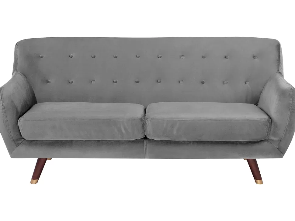 Sofas>Beliani Velvet Living Room Set Grey Bodo