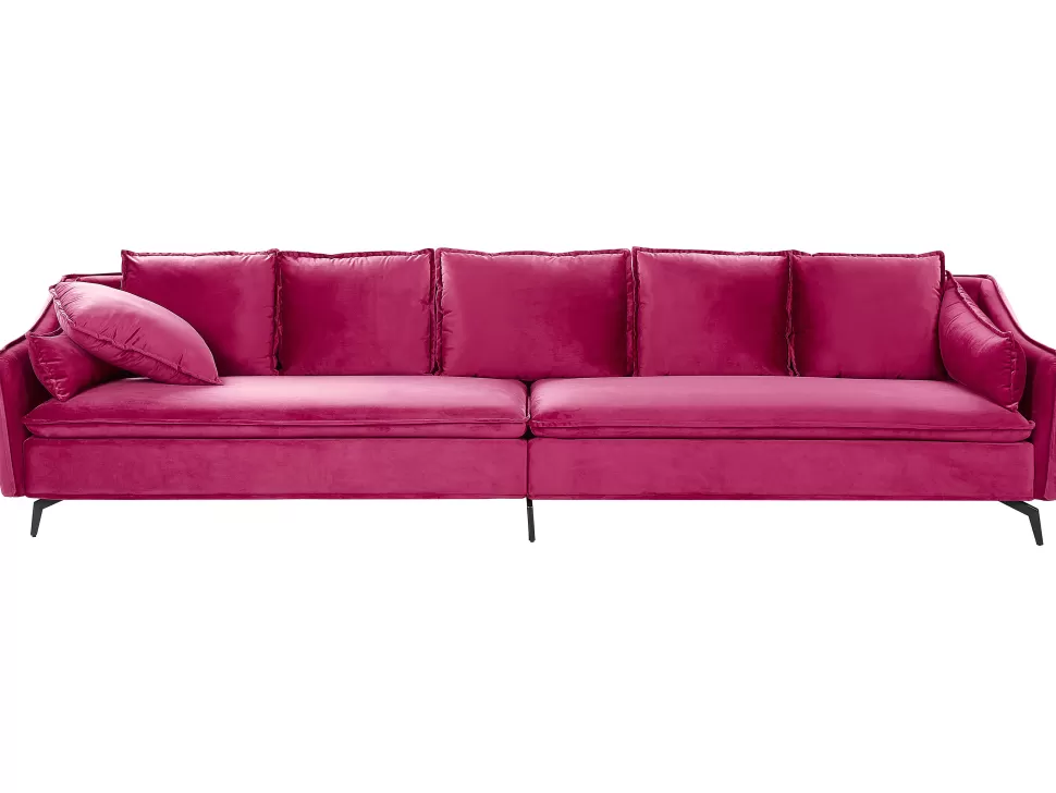 Shop Beliani Velvet Sofa Fuchsia Pink Aure